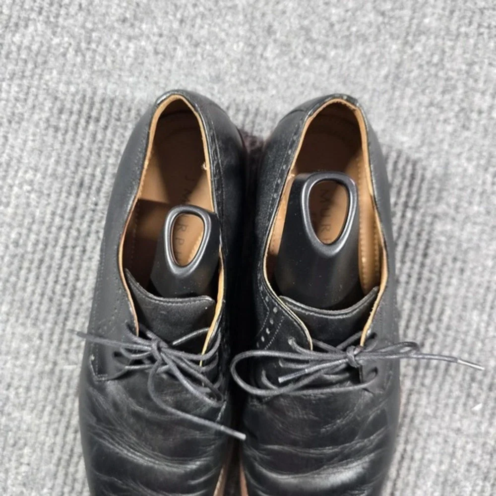 Johnston‎ & Murphy Shoes Mens Size 9.5 M Black Leather Derby J. Murphy Dress